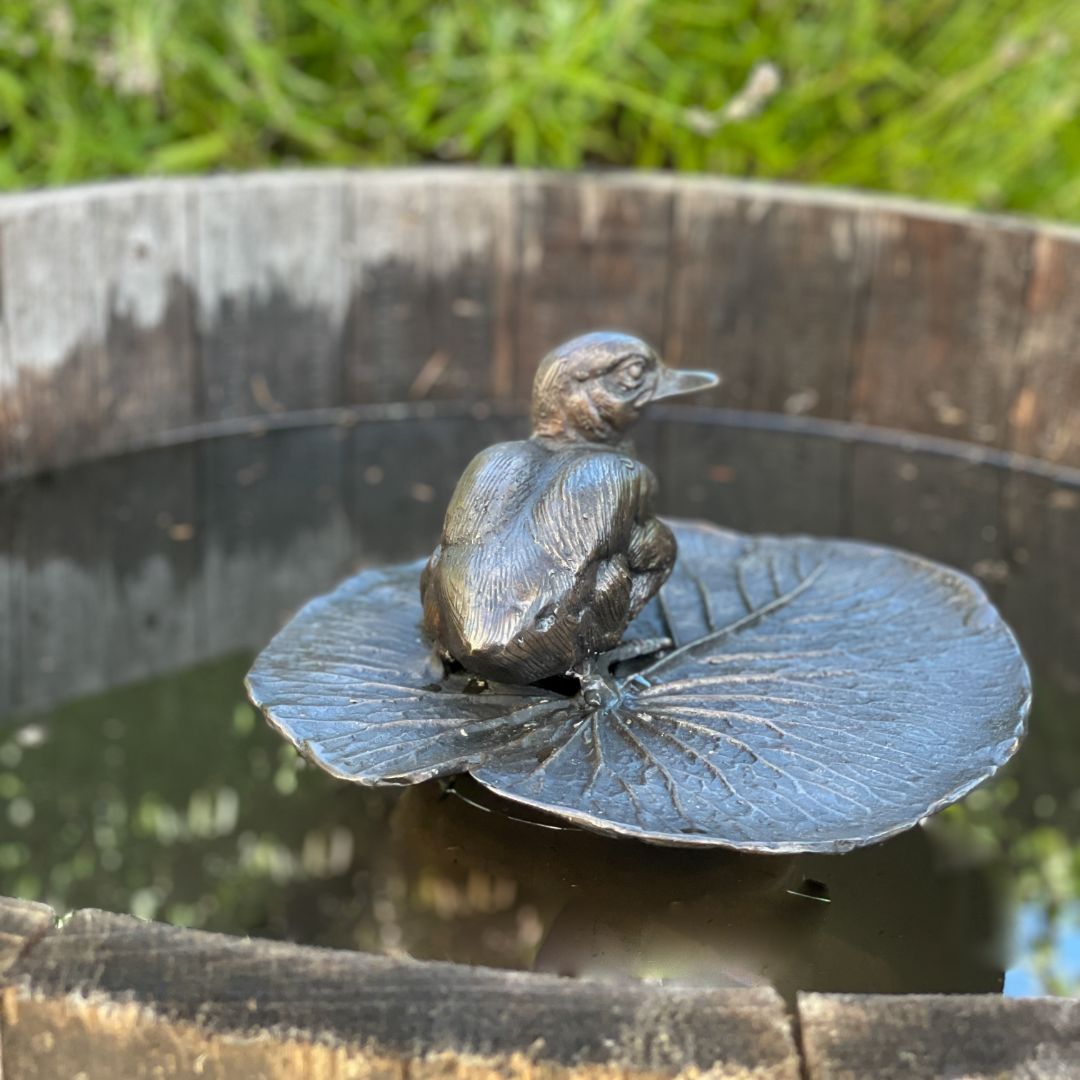 Duck on Lily Pad Garden Ornament