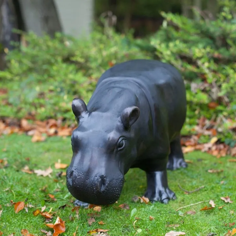 bronze baby hippo